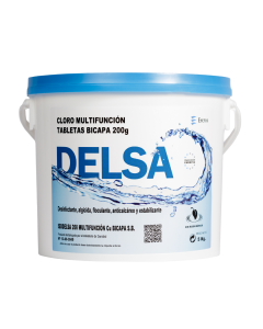 ISODELSA Multifunción Bicapa 200 g 5 kg | Cloro multifunción para piscina